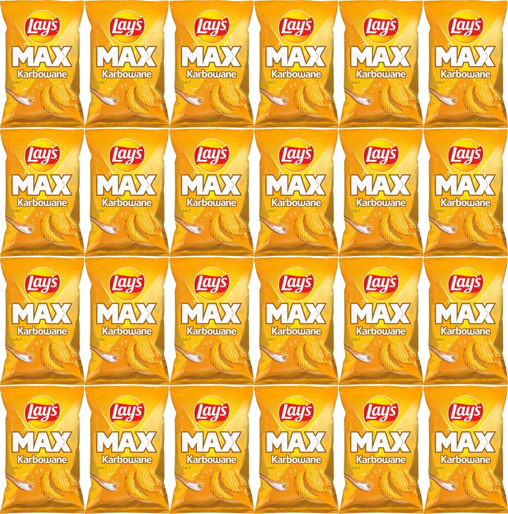 24x Chipsy Lay's Max Karbowane Salted, solony, 120g