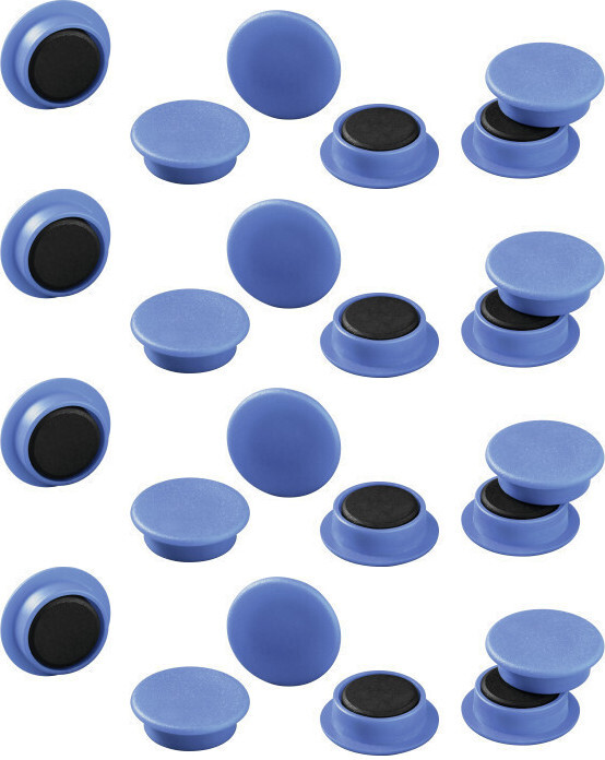 4x Magnesy do tablic Durable, 21mm, 20 sztuk, niebieski