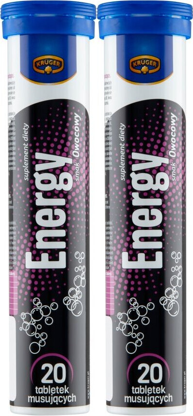 2x Tabletki musujące Vital Power Energy, owocowy, 20 tabletek