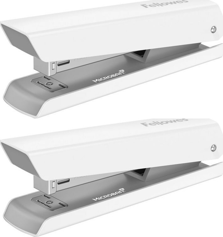 2x Zszywacz biurowy Fellowes LX820, do 20 kartek, antybakteryjny, biały