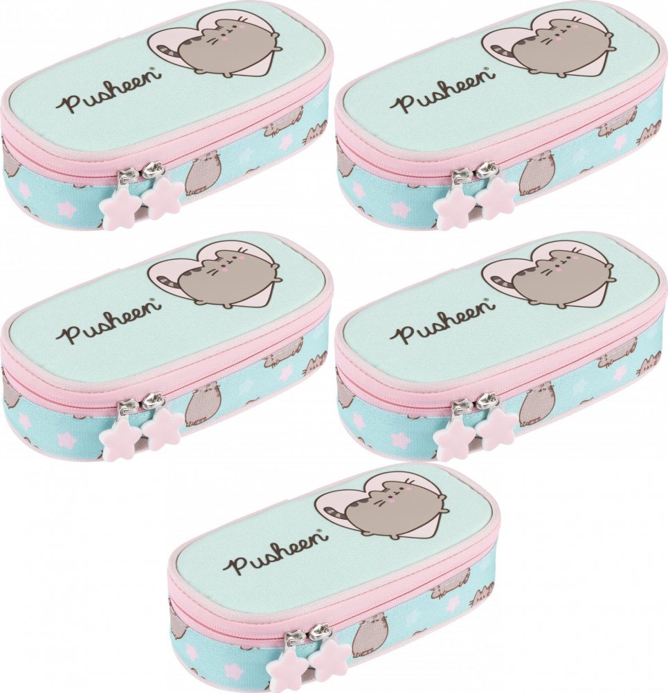 5x Piórnik Pusheen Mint, saszetka, bez wyposażenia
