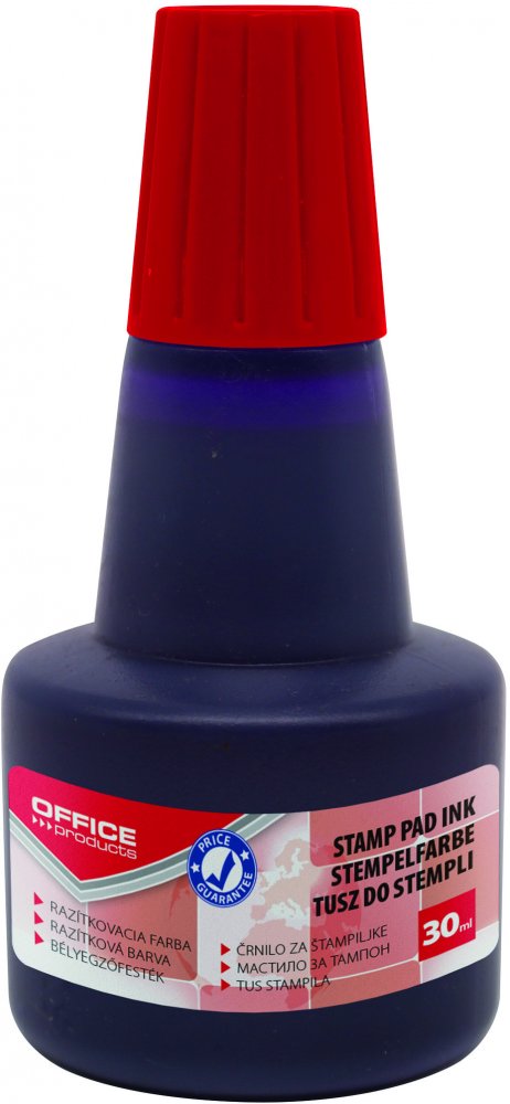 Tusz do stempli Office Products, 30ml, czerwony