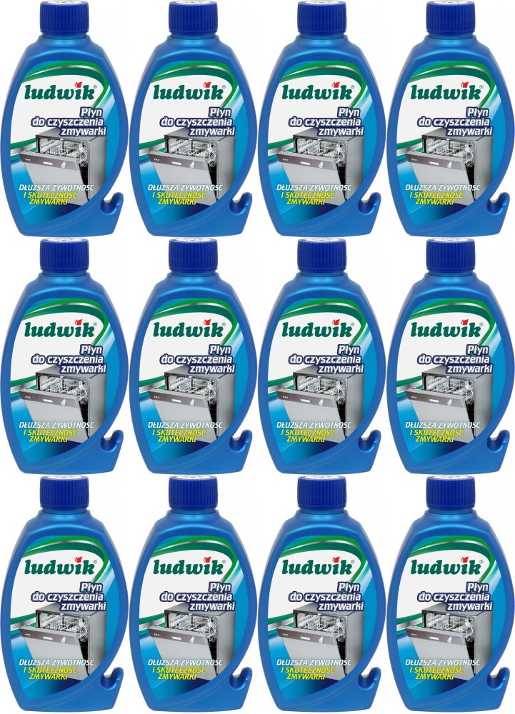 12x Płyn do czyszczenia zmywarek Ludwik, 250ml