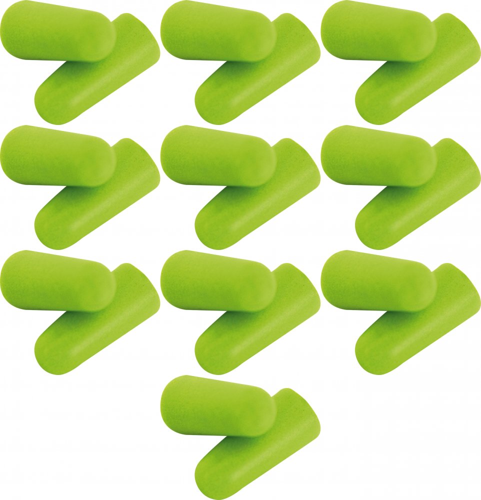 10x Zatyczki do uszu ED Comfort Plug, jednorazowe, 37dB, 1 para, zielony