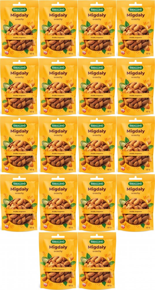 18x Migdały łuskane Bakalland, 40g