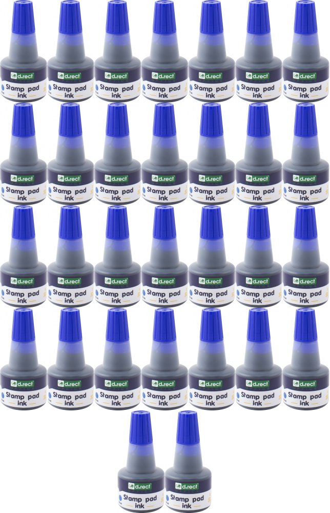 50x Tusz do stempli D.Rect, 30ml, niebieski