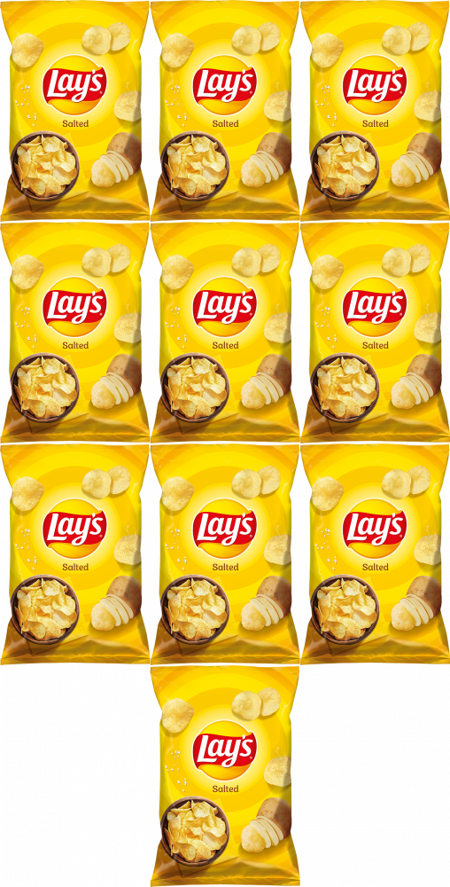 10x Chipsy Lay's Salt, solony, 130g