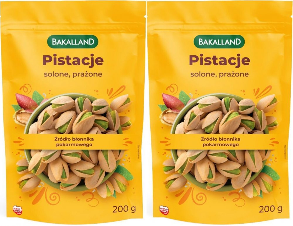 2x Pistacje prażone Bakalland, solone, 200g