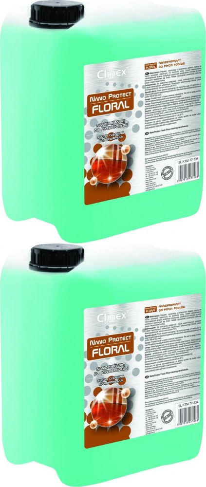 2x Preparat do mycia podłóg Clinex Nano Protect Floral, 5l, cytrynowy