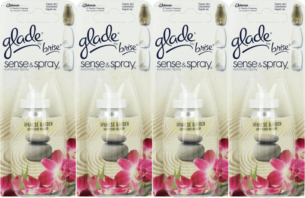 4x Wkład do odświeżacza automatycznego Glade by Brise, Sense&Spray, Japoński Ogród, 18ml
