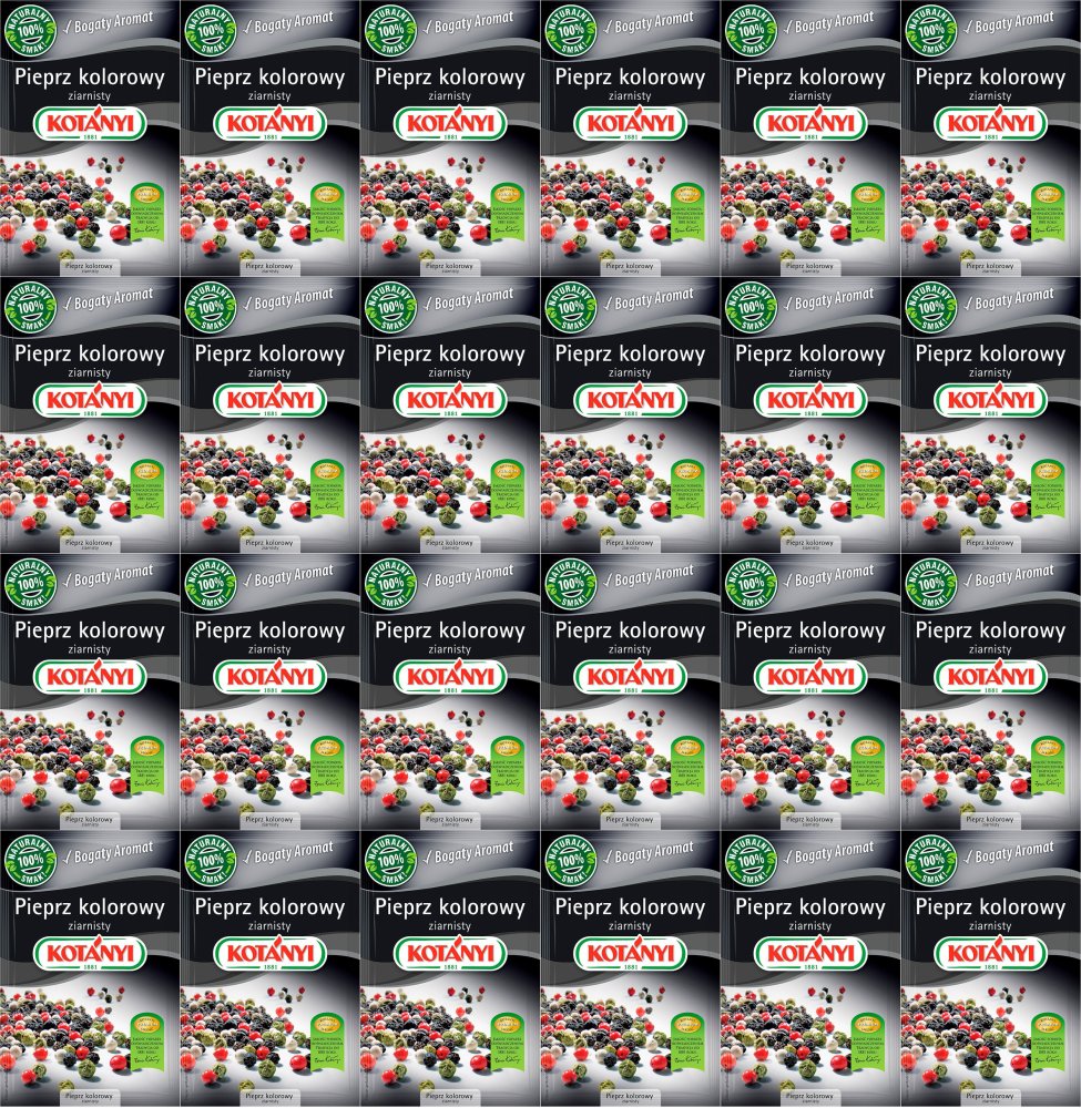 24x Pieprz kolorowy ziarnisty Kotanyi, 16g