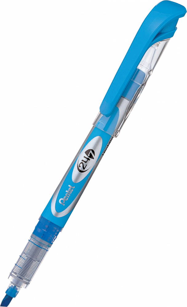 Zakreślacz Pentel SL12, z płynnym tuszem, ścięta, 3.7mm, błękitny