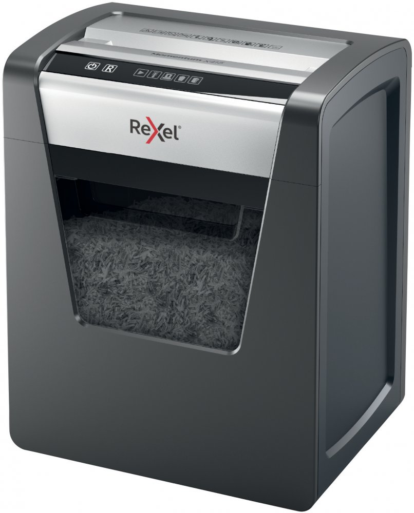 Niszczarka do papieru Rexel Momentum X415, konfetti 4x40 mm, 15 kartek, P-4 DIN, czarny