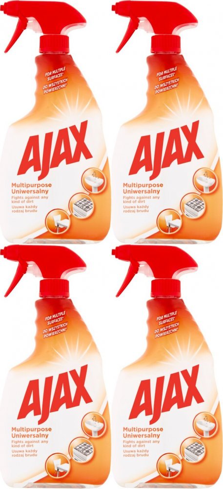 4x Płyn uniwersalny do czyszczenia wszystkich powierzchni Ajax, 750ml