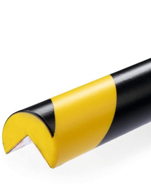Próbka 15cm: profil ochronny Durable C25R, ochrona narożników, żółto-czarny