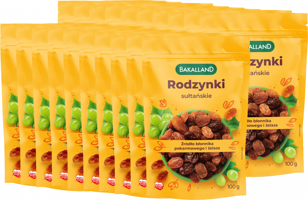 20x Rodzynki sułtańskie Bakalland, 100g