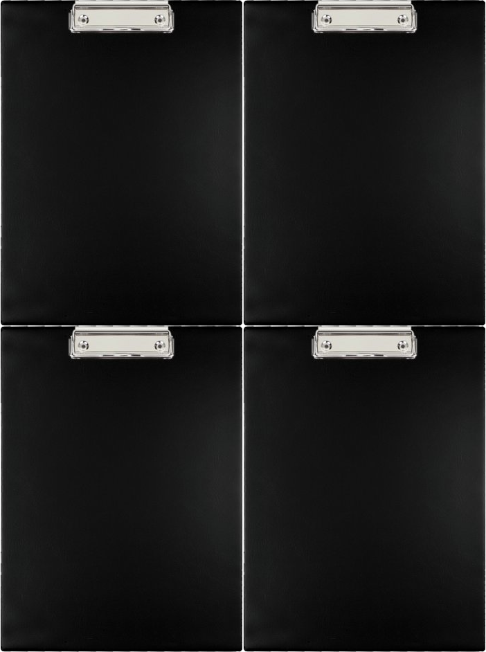 4x Clipboard Biurfol, A4, czarny
