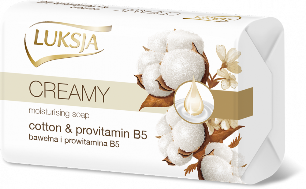 Mydło w kostce Luksja Creamy Cotton, 90g