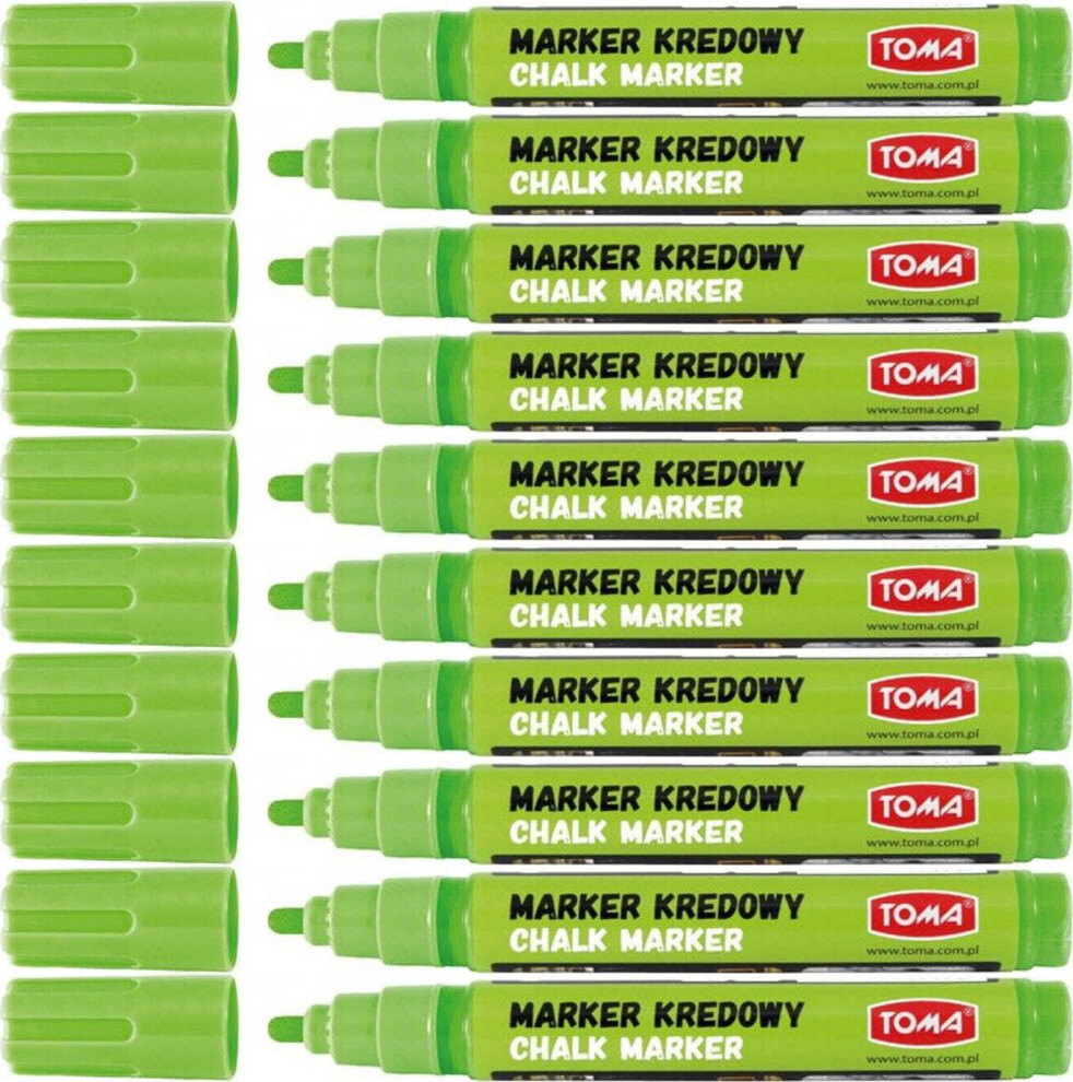 10x Marker kredowy Toma TO-292, okrągła, 4.5mm, zielony