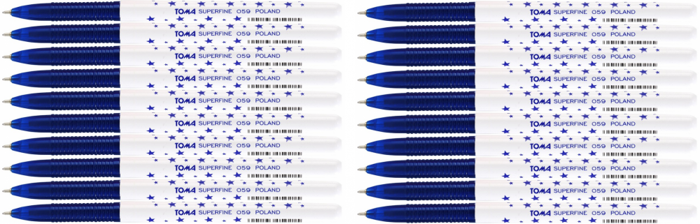 20x Długopis Toma, Superfine 059, 0.5mm, niebieski