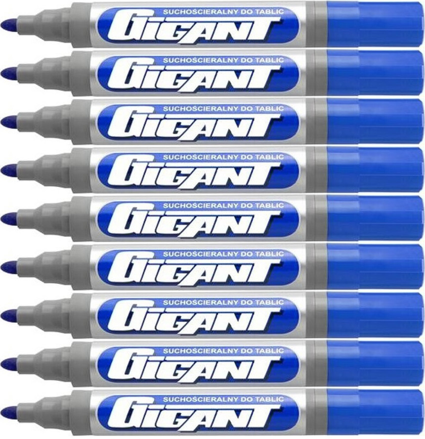 5x Marker suchościeralny Kamet, Gigant, okrągła, 3mm, niebieski