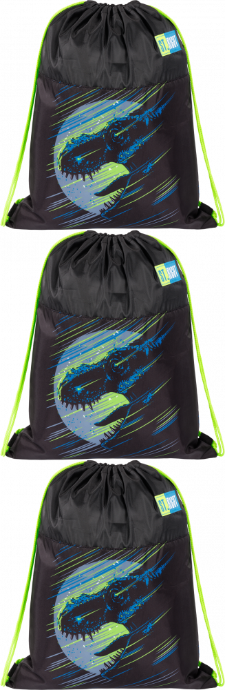 3x Worek na buty St.Right SO1, 34x43cm, Dinosaur