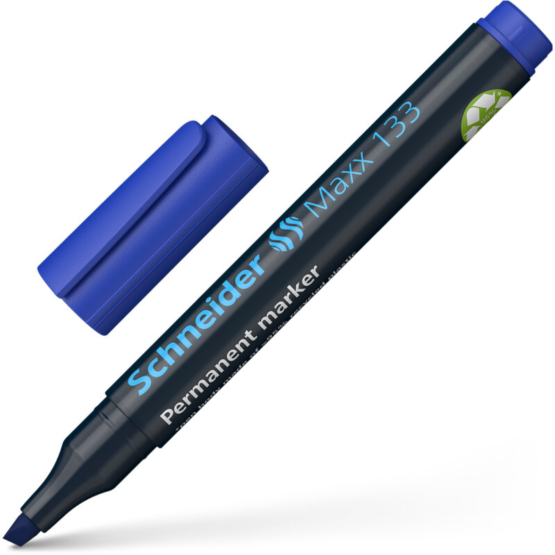 Marker permanentny Schneider, Maxx 133, ścięta, 4mm, niebieski