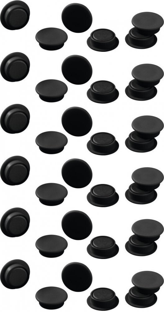 6x Magnesy do tablic Durable, 21mm, 20 sztuk, czarny