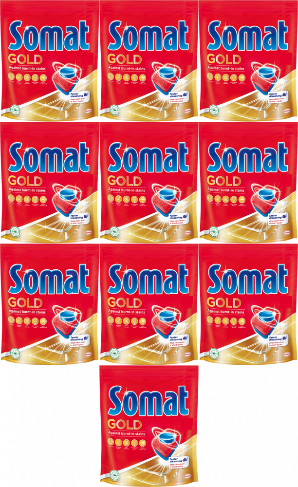 10x Tabletki do zmywarek Somat Gold, 34 sztuki