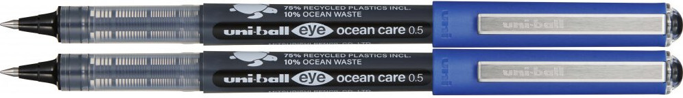 2x Pióro kulkowe Uni Eye Ocean Care, UB-150-ROP, 0.5mm, czarny