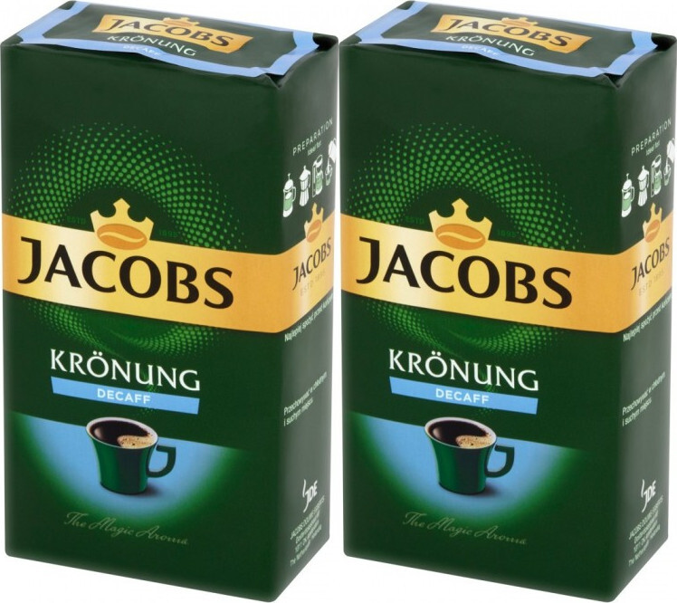 2x Kawa bezkofeinowa Jacobs Kronung Decaff, mielona, 250g