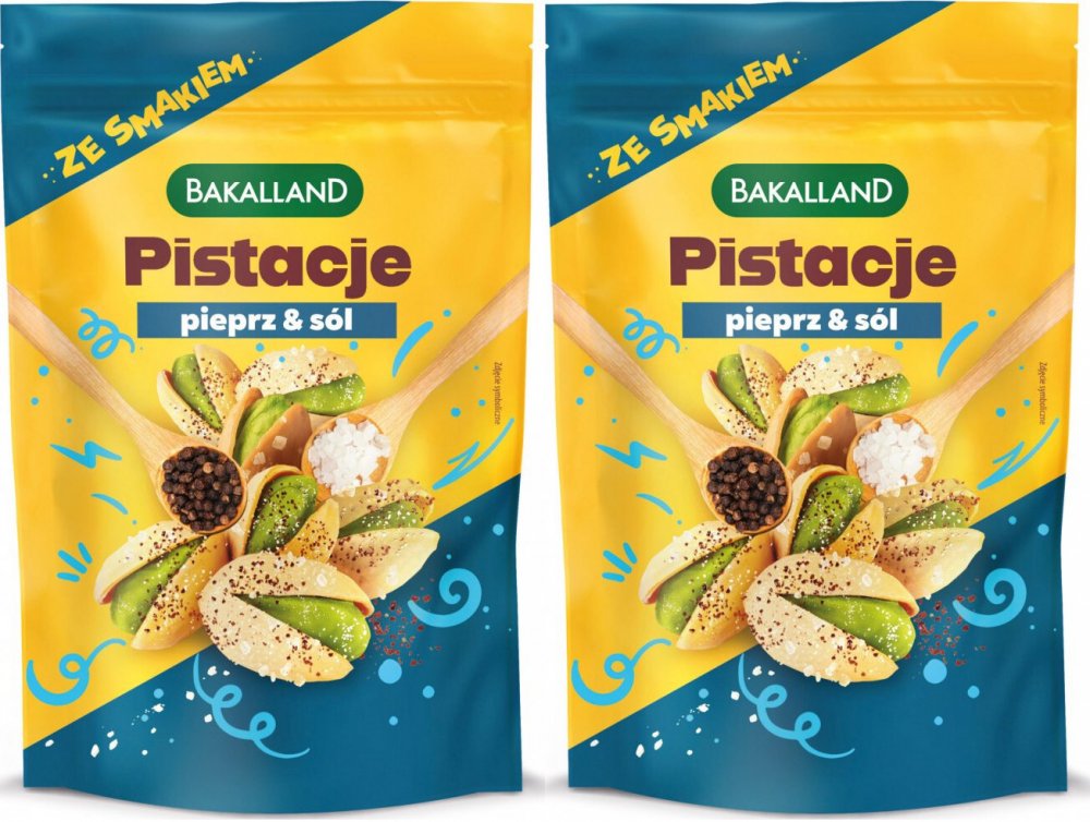 2x Pistacje prażone Bakalland Salt&Pepper, sól&pieprz, 70g