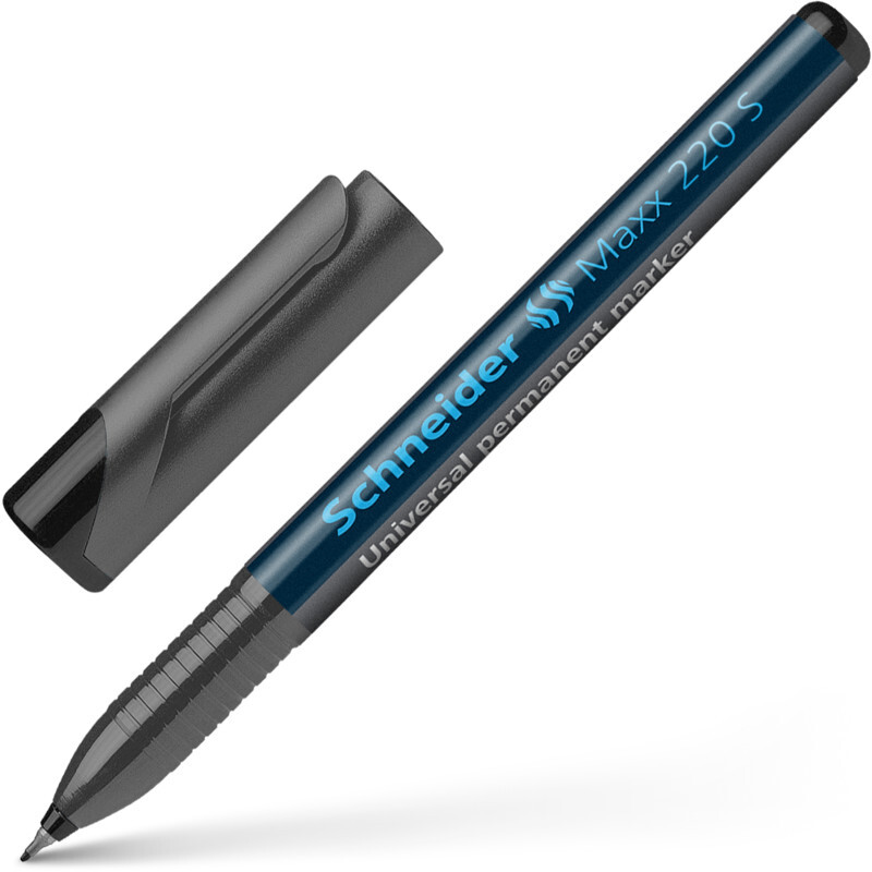 Foliopis permanentny Schneider Maxx 220, okrągła, S, 0.4 mm, czarny