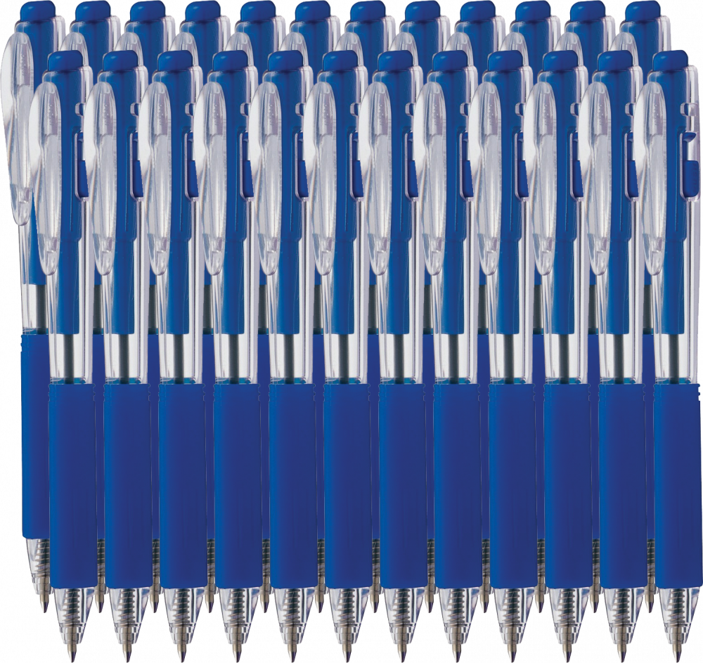 24x Długopis Pentel, BK 437, 0.7mm, niebieski