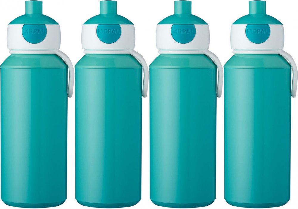 4x Bidon Mepal Pop-up Campus, turkus, 400ml