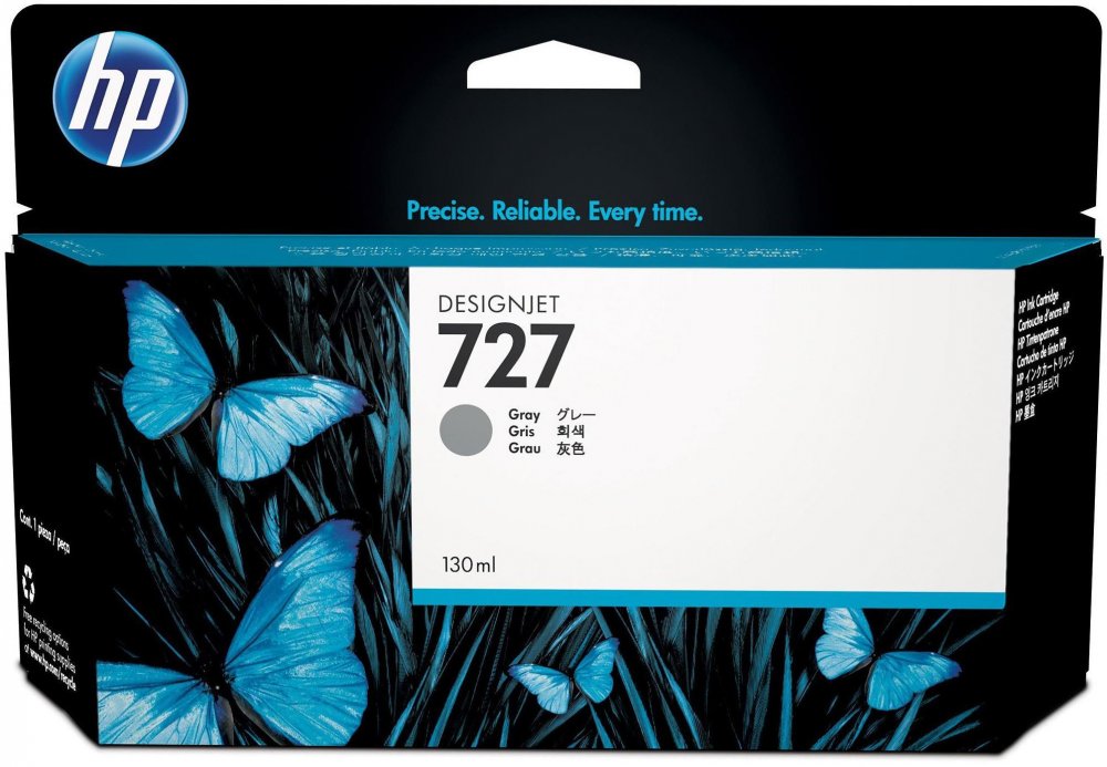 Tusz HP 727 (B3P24A), 130ml, grey (szary)