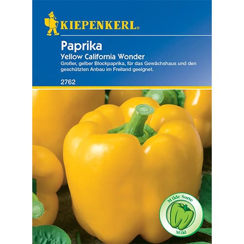 1 pac, Ardei gras Yellow California Wonder - Semințe: Mod de ambalare: 1 pac
