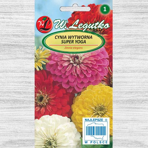 1 pac, Zinnia (Cârciumăreasă) Super Yoga, mix multicolor Legutko - Semințe: Mod de ambalare: 1 g