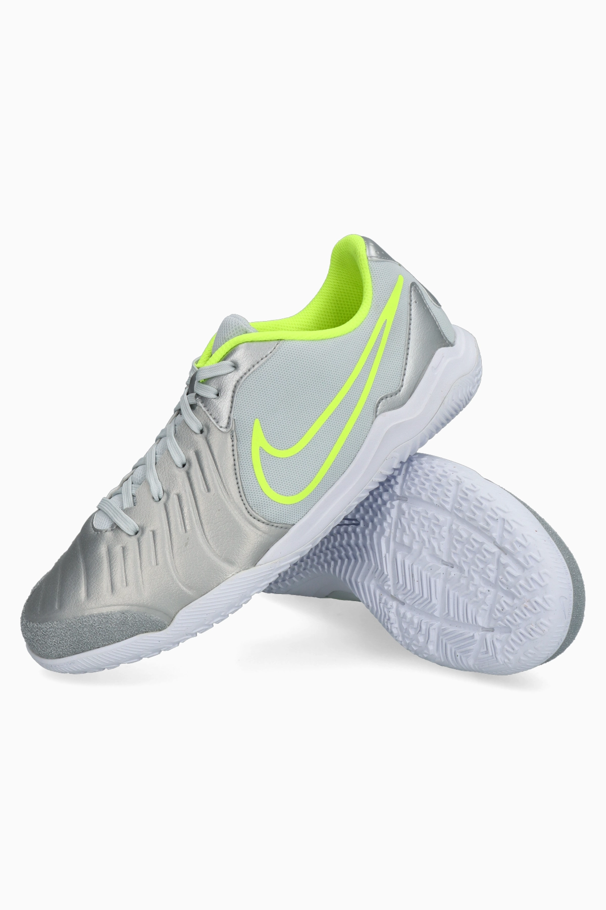 Halówki Nike Tiempo Legend 10 Academy IC Junior - Srebrny