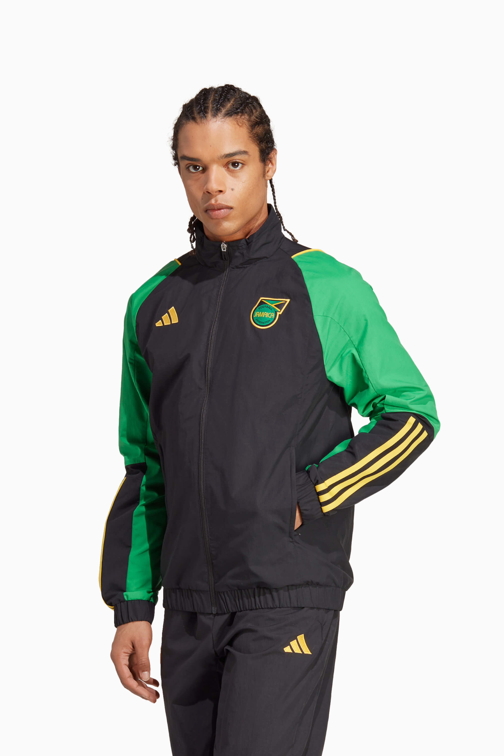 Bluza Reprezentacji Jamajki adidas 2023 Presentation - Czarny