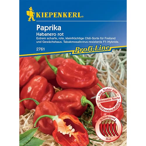 1 szt, Paprika Habanero rot F1 - Samen: Ilość w opakowaniu: 1 Stück