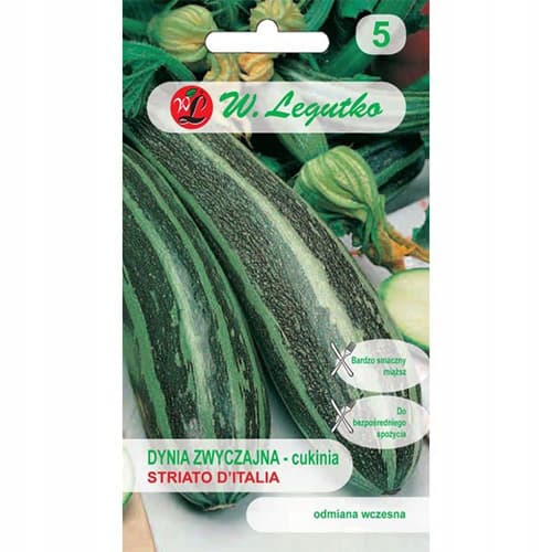 1 szt, Zucchini Striato d'Italia - Samen: Ilość w opakowaniu: 2 g