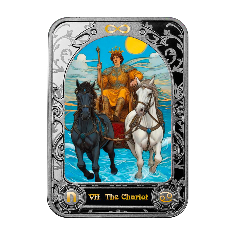 Srebrna moneta TAROT: Rydwan - wysyłka 24 h!