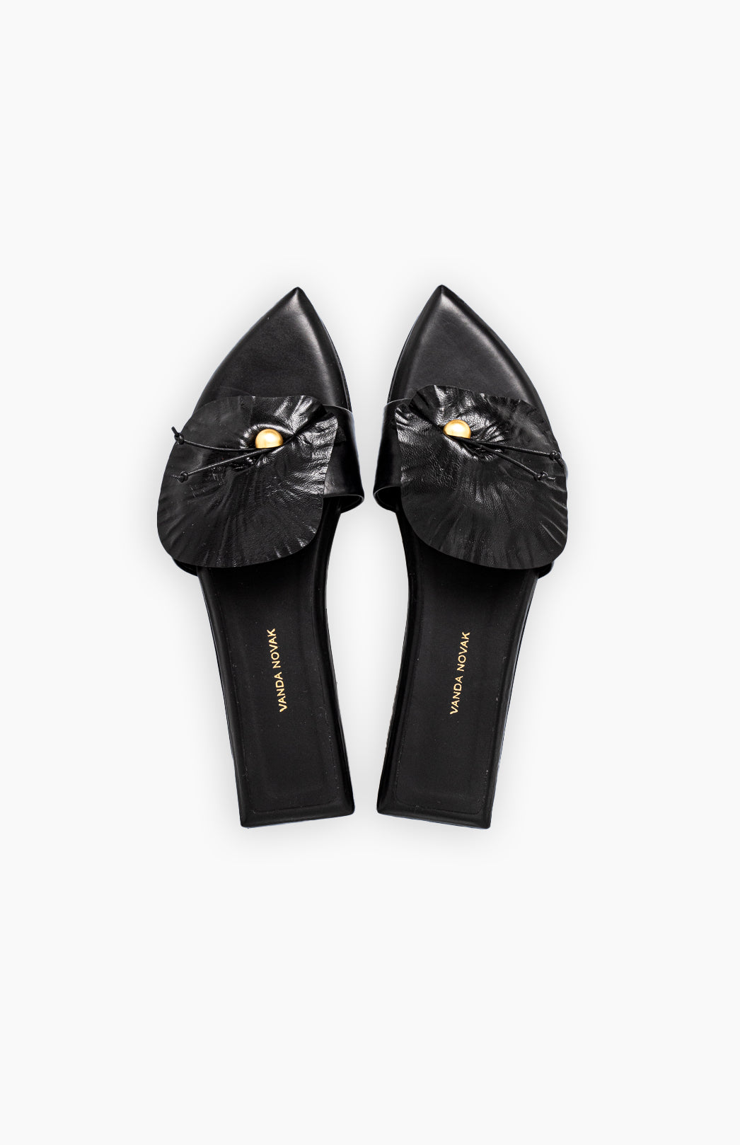 Klapki damskie LILY DEEP BLACK 37 - Vanda Novak