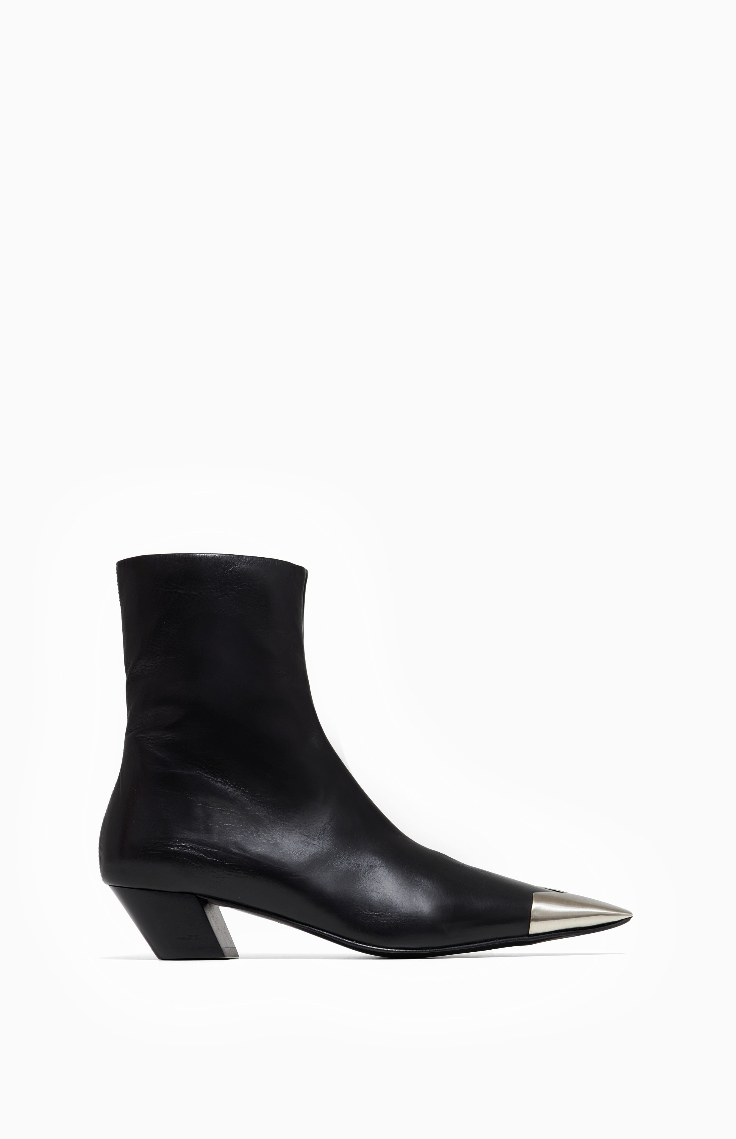 Skórzane botki damskie LUCA CRISTAL BLACK 39 - Vanda Novak