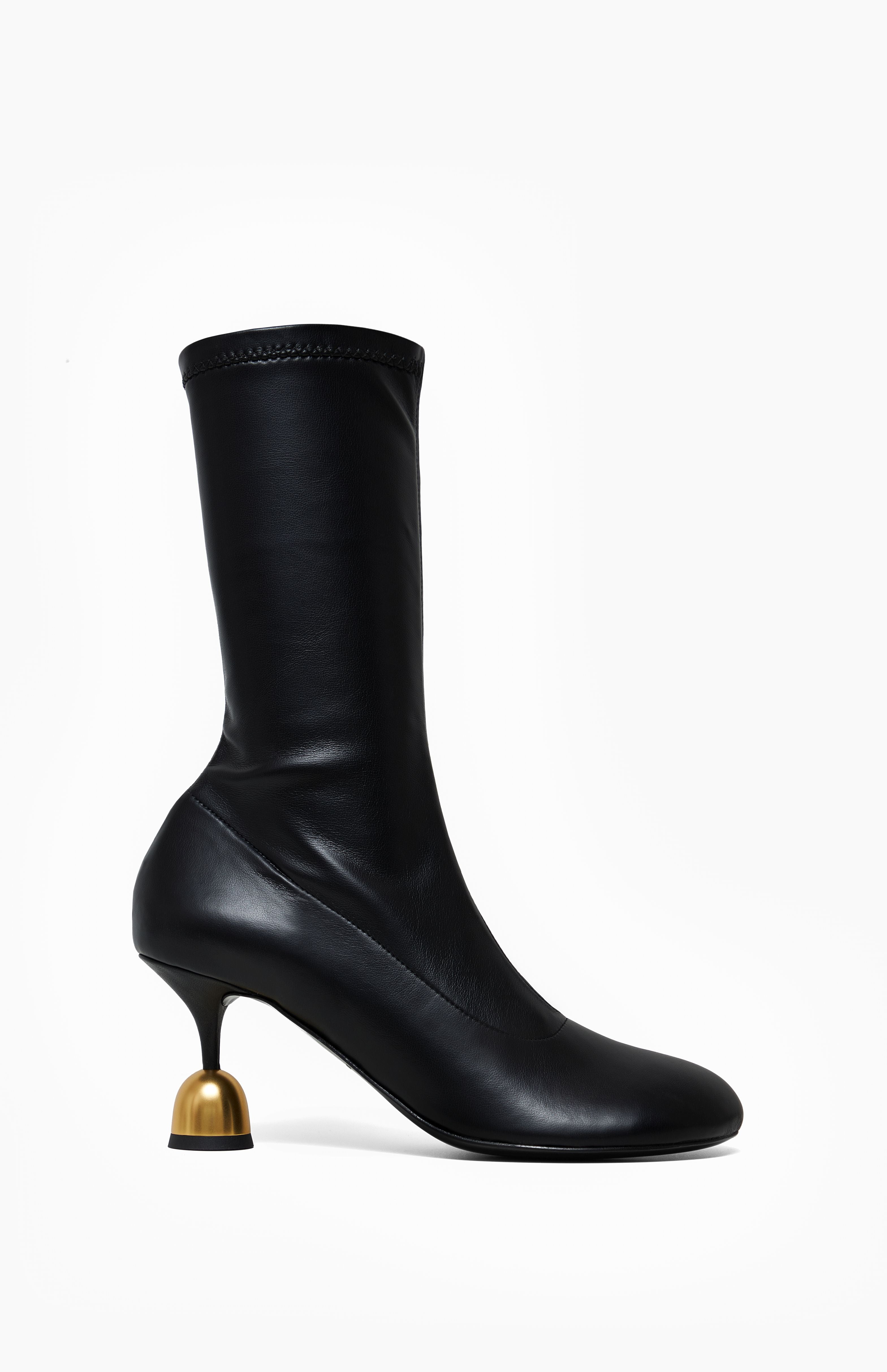 Skórzane botki damskie CAROLE DEEP BLACK 38 - Vanda Novak