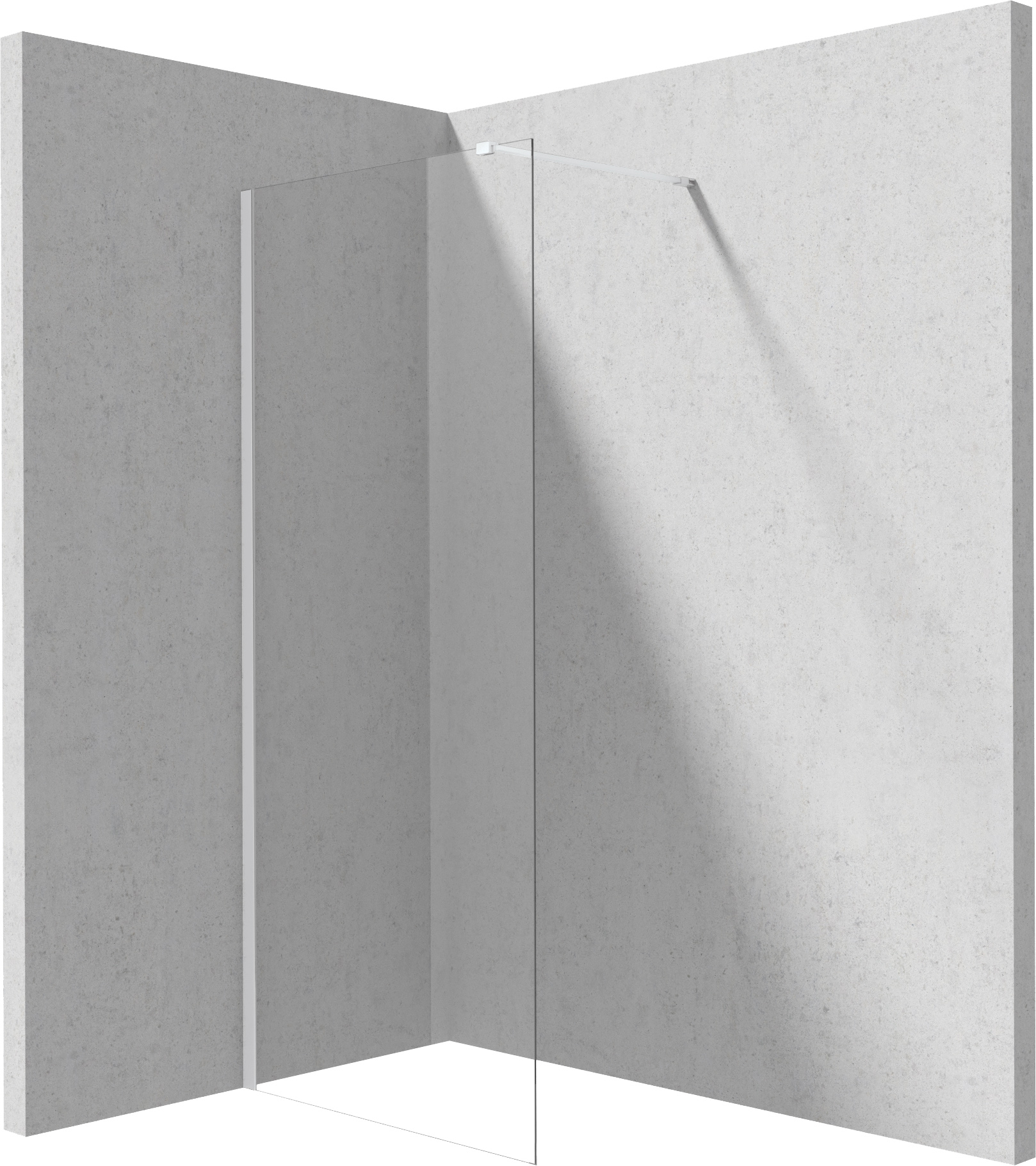 Deante Prizma ścianka prysznicowa walk-in 80 cm biały mat/szkło przezroczyste KTJ_A38P