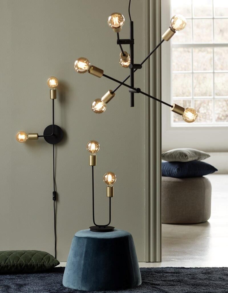 Nordlux Josefine lampa wisząca 6x28W czarny mat/mosiądz 48933003