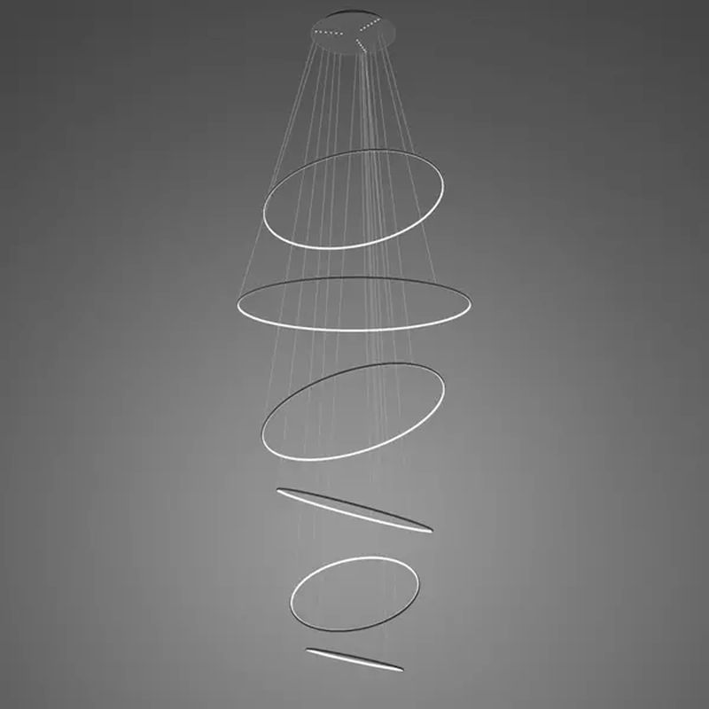 Altavola Design Ledowe Okręgi lampa wisząca 230W czarny LA086/P_150_in_4k_black