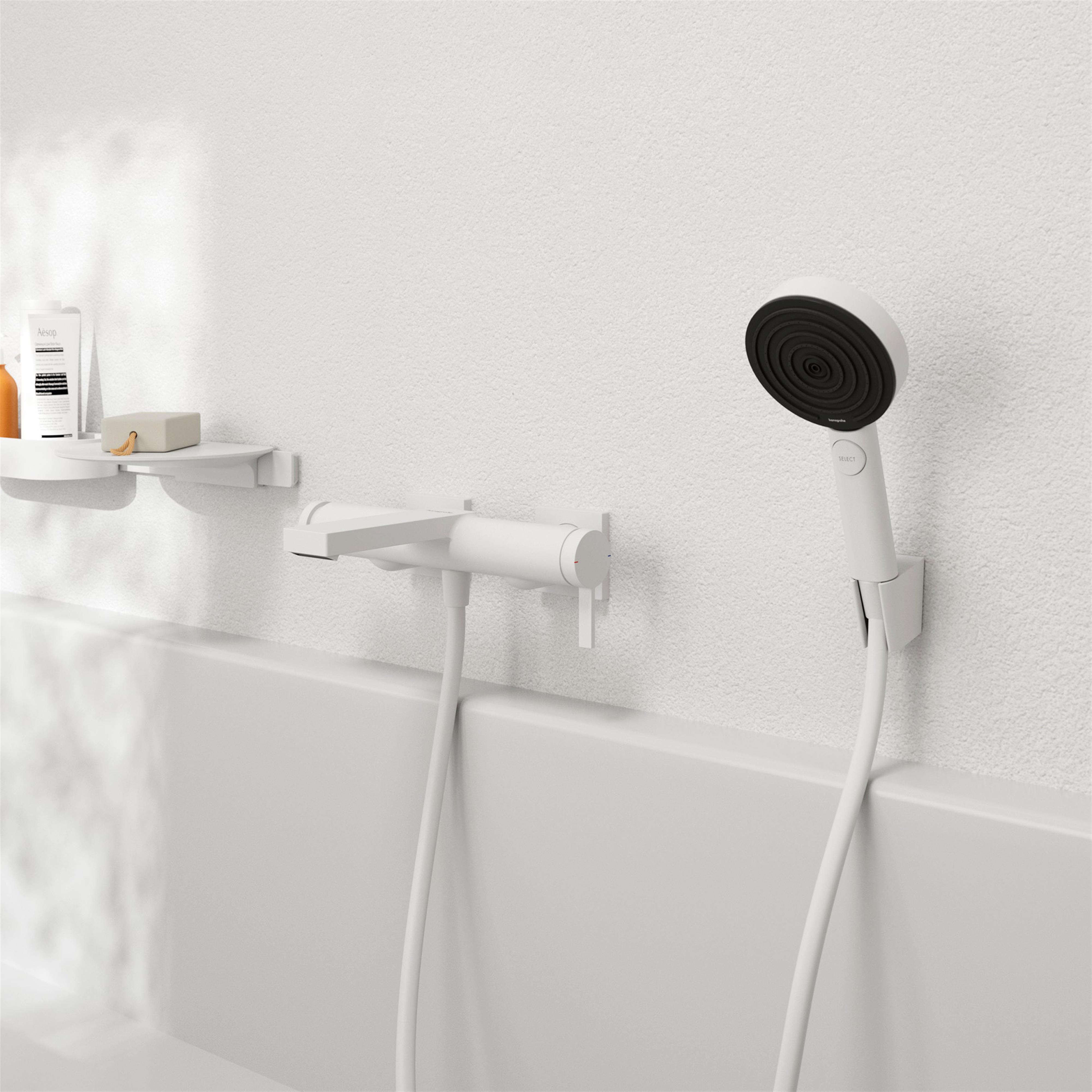 Hansgrohe Tecturis E bateria wannowo-prysznicowa ścienna biała 73420700